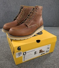 Carhartt CMW6195 Waterproof 6" Moc Wedge Work Boot - US 12W - Brown