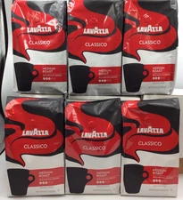 Lavazza Classico Ground Coffee, Medium Roast, 20 oz, Case of 6 Bags, APR/2026