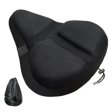 Bike Seat Cover, HUIOK Wide Gel Exercise Bike Seat Cushion for Women Men Comf...