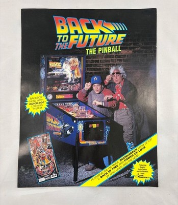 Vintage Back to the Future the Pinball Flyer, Data East