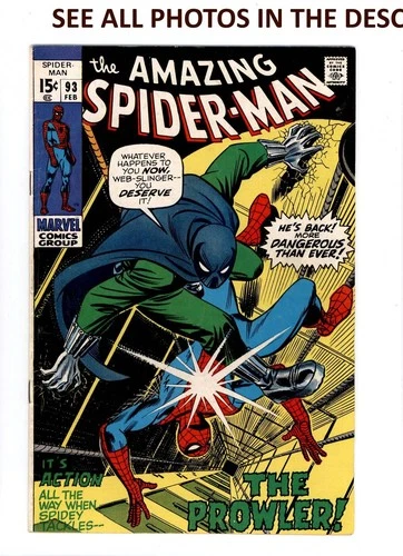Amazing Spider-Man #93 Comic FEB 1971 VG+ Marvel Prowler (HG)