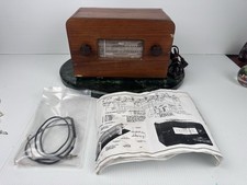 Vintage 1940s Edwards Fidelotuner FM Tube Tuner Wood Cabinet For Parts/Repair