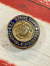 Very Rare Spanish American War U.S. Marine Corps Honorable Discharge Lapel Pin