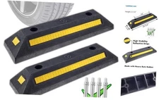 Rubber Curb, Black Heavy Duty Parking Blocks Parking Target Parking Block B