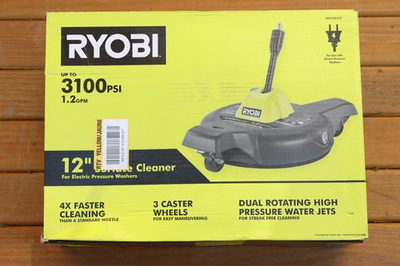 #ad #ad RYOBI 12 in. 3100 PSI Electric Pressure Washer Surface Cleaner W Caster Wheels $44.99