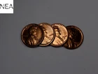 1924+1932-D+1933-D+1936-S Lincoln Wheat Penny Cent Set/Lot ~ AU/BU ~ZWL43