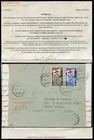 ITALY 18-5-1951 LETTER GYMNASTICS 1ST DAY L5+L15 WITH RARE CANCELLATIONS READ CERT