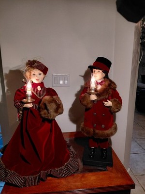 Traditions Animated Light Up Victorian Couple 27'' Tall