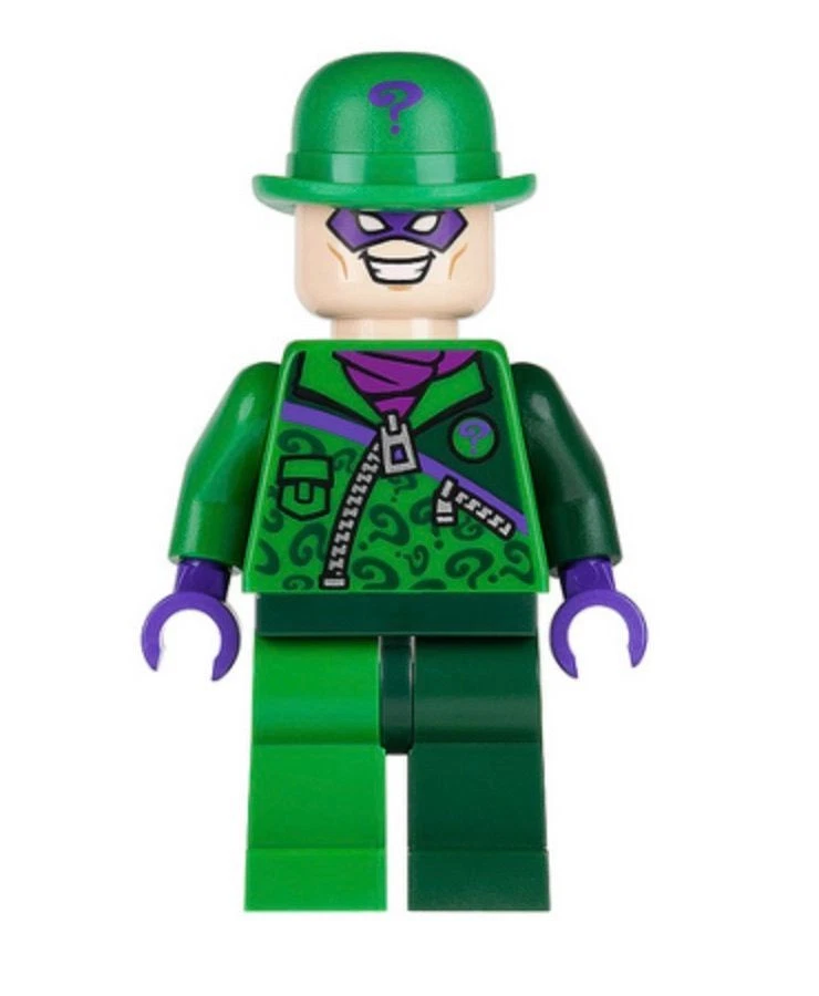 LEGO® Minifig sh0088 - The Riddler - Green and Dark Green Minifigure NEW - Image 1 of 1