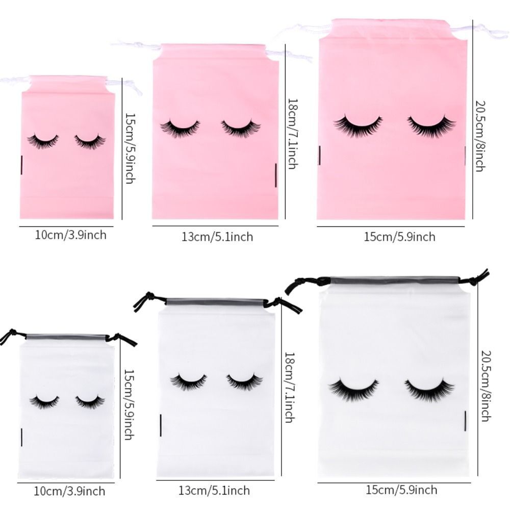 Reusable Lashes Drawstring Bag Toiletry Bag Eyelash Aftercare Bags