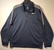 Nike Sportswear Fleece Lined 1/4 Zip Jacket Navy Mens Size XL 424709-475