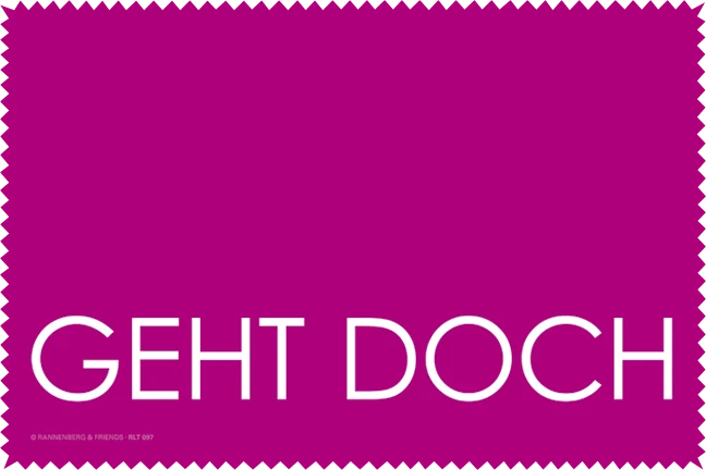 Microfasertuch / Laptoptuch 20x30cm - Geht Doch - Rannenberg & Friends