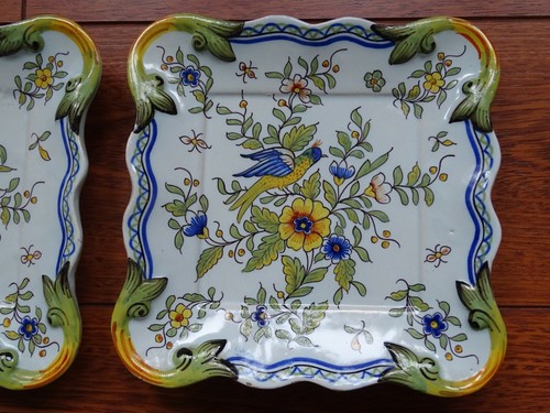VINTAGE TWO SMALLS DISH CERAMIC DESVRES FRANCE circa 1920s' - Picture 8 of 12