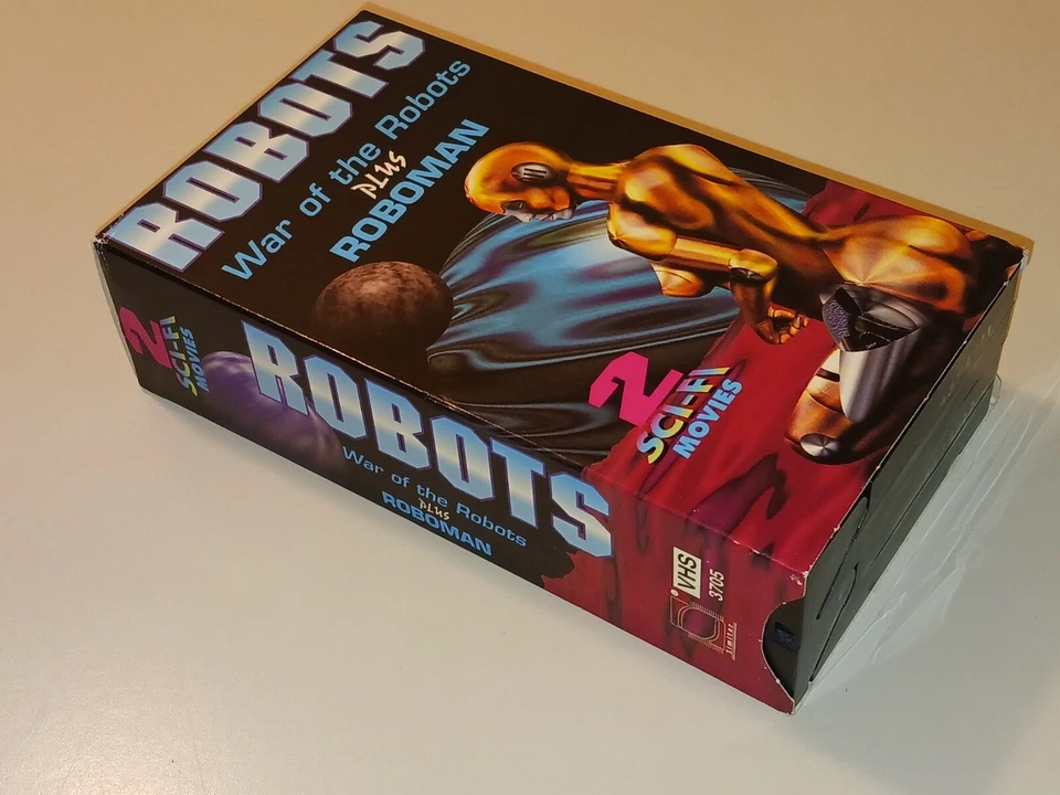 ROBOTS: WAR OF THE ROBOTS & ROBOMAN 2×VHS NTSC 1994 Simitar Vintage - Image 4 of 4