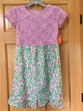 NWT Wonder Nation Floral Foldover Dress Girls Purple Green many sizes