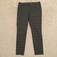 Old Navy Pixie Pants Womens Size 4 Black Geometric Mid Rise Secret Slim Pockets