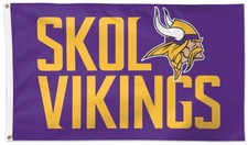 Minnesota Vikings SKOL Official NFL Football Team Huge 3x5 DELUXE-EDITION FLAG