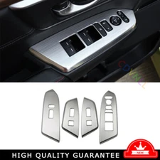 Glass Window Lifting Lock Panel Trim 4* For Honda CRV 2017-2021 Silver Titanium