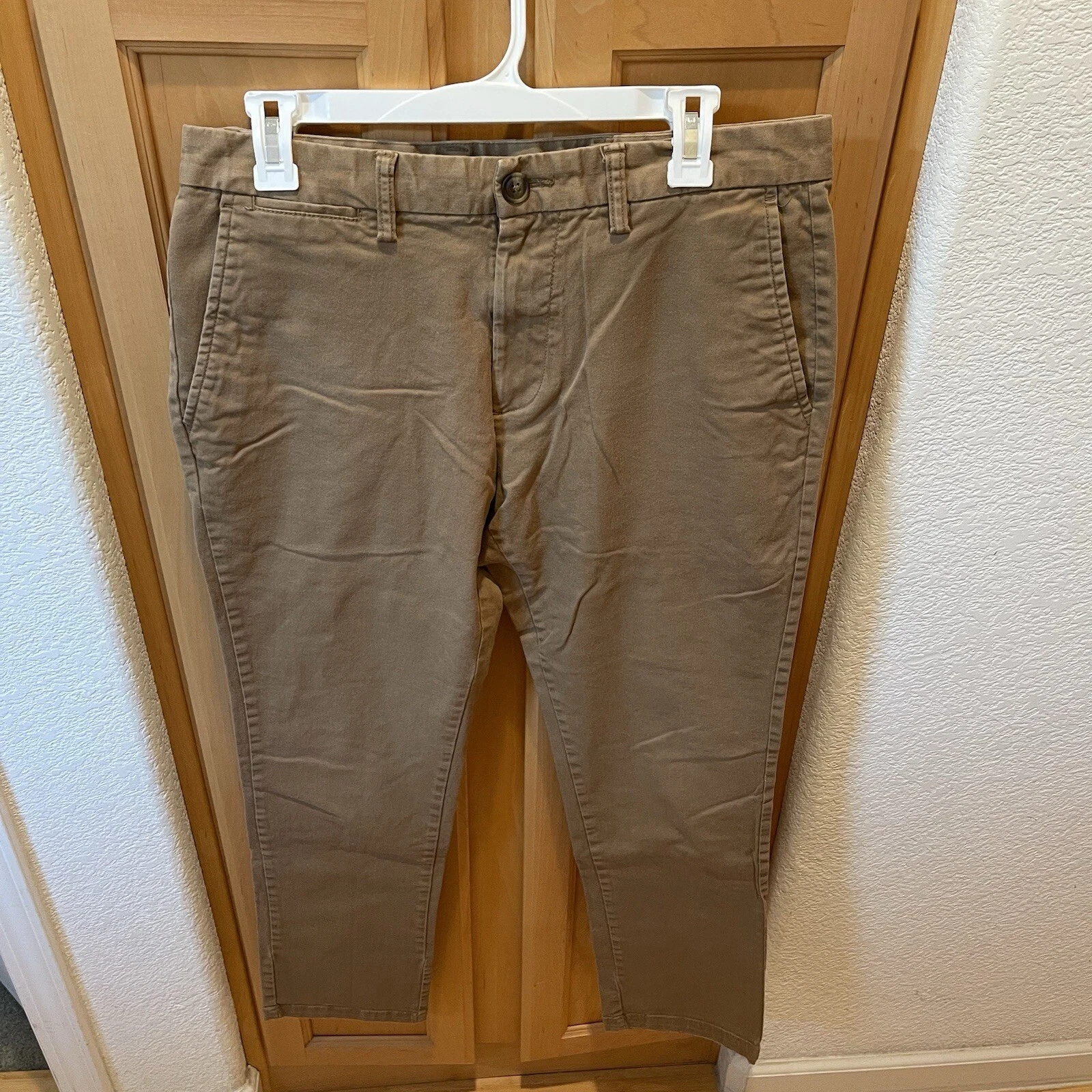 Pantalon homme Dockers Alpha Khaki Supreme Flex marron marron marron coupe slim taille L 32 L 32 