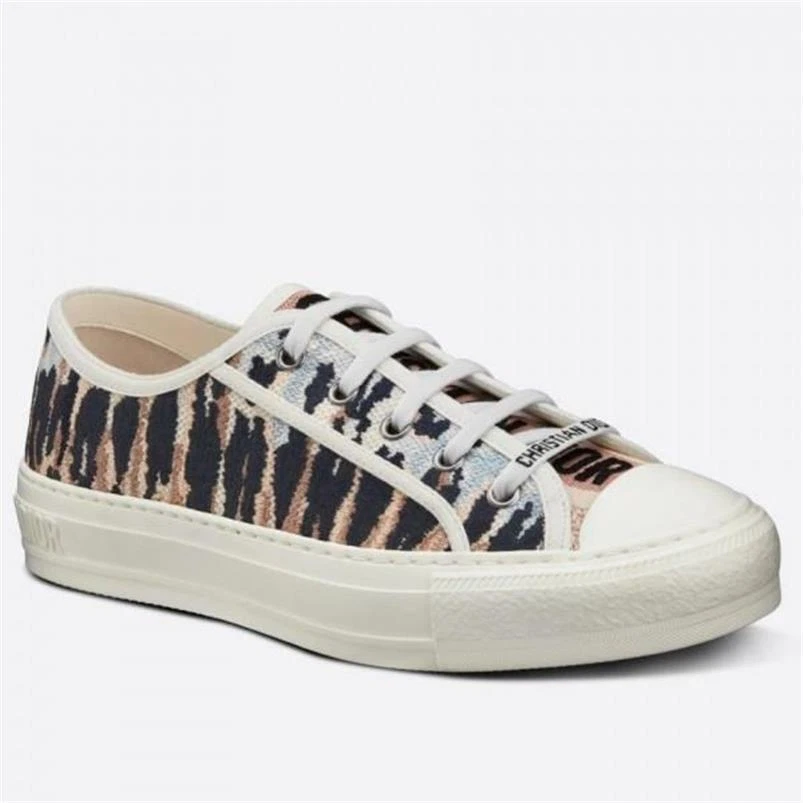 Baskets baskets basses DIOR WALK'N brodées coton à lacets plats