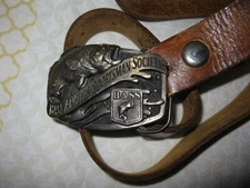 Vintage B.A.S.S. Anglers Sportsman Society Buckle & Belt