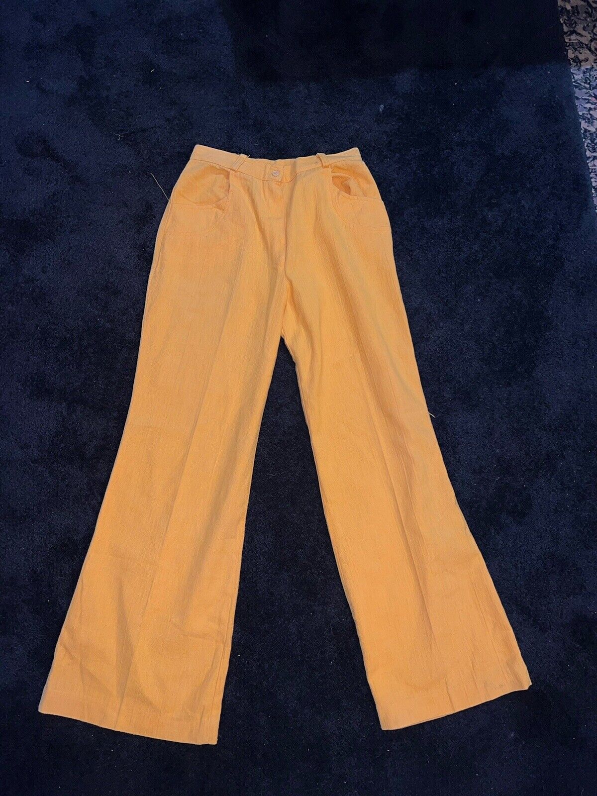 Vintage 70s Flare Mustard Yellow Pants 30 X 31 - image 3