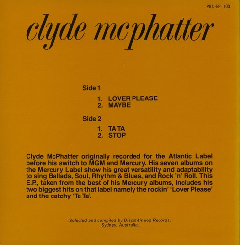 Clyde McPhatter - Greatest Hits (7inch, EP, 45rpm, PS, SC) - Singles Rock'n'R... - Picture 2 of 3