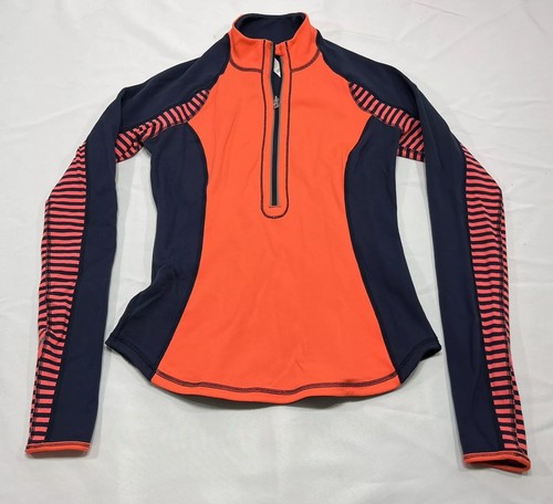 Lululemon Run Switch Back 1/2 Zip Reversible Pullover Orange Blue Womens Size 6