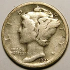 1925 D Mercury Dime F-VF  "Actual Coin Pictured Not Cleaned, Polished or Dipped"