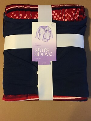 STARS ABOVE (TARGET) COZY LADIES PAJAMA SET 2 PIECE NAVY BLUE/WINTER RED XXL!