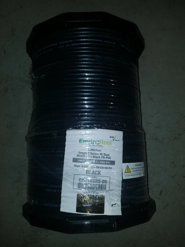 DIRECTV COAX CABLE ENVIROREEL CR01BSR0-05 BLK 1K FT RG6 SINGLE SOLID COPPER