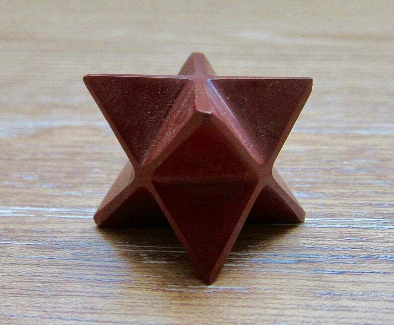 Piedra Preciosa Energía Reiki Natural Sanadora Jaspe Merkaba Piedra Preciosa