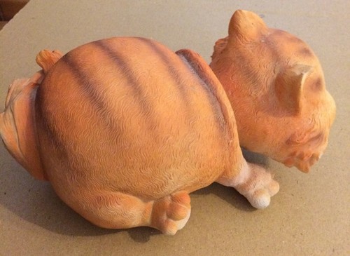 2005 Garden Gate Designs Bobble-Head Orange Fat Cat-Distri'd by JoAnne's Stores - Picture 3 of 5