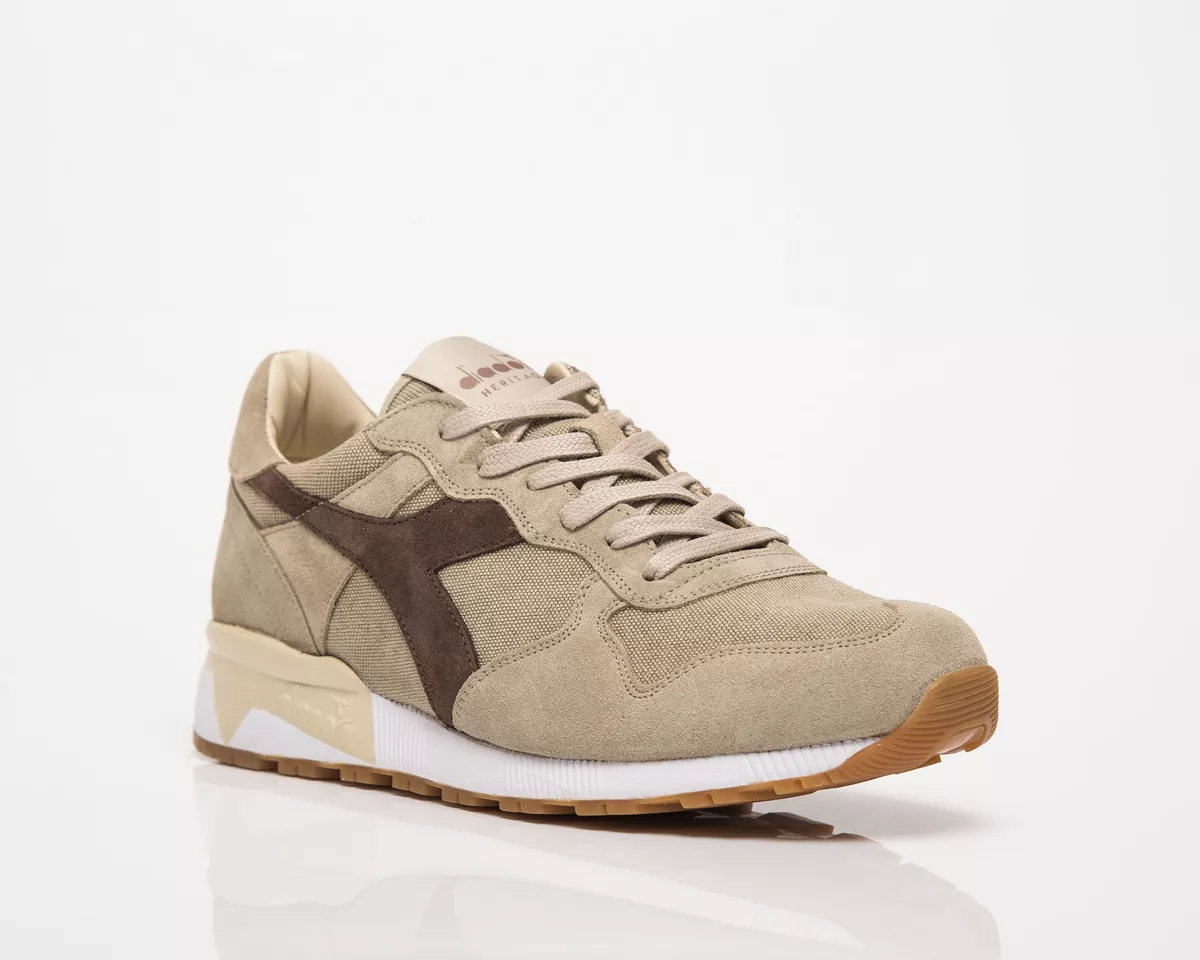 Diadora Trident 90 Canvas Men's Beige Oxford Low Casual Lifestyle Sneakers Shoes