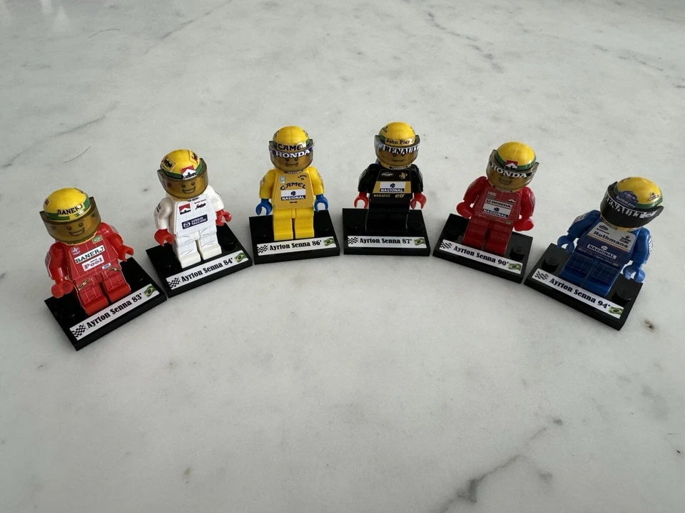 Set 6 F1 Minifigure Ayrton Senna history Ralt, Toleman, Lotus, McLaren, Williams - Immagine 3 di 4