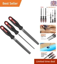 Versatile 3-Piece File Set with Comfortable Grip - Perfect for Metal & Wood Work
