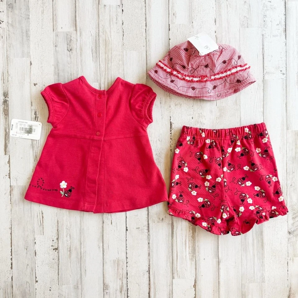 Nuevo con etiquetas Conjunto de Club Clase Ladybug Y2K De Colección y Sombrero para el Sol Bebé Niña talla 9M Foto 4 de 4