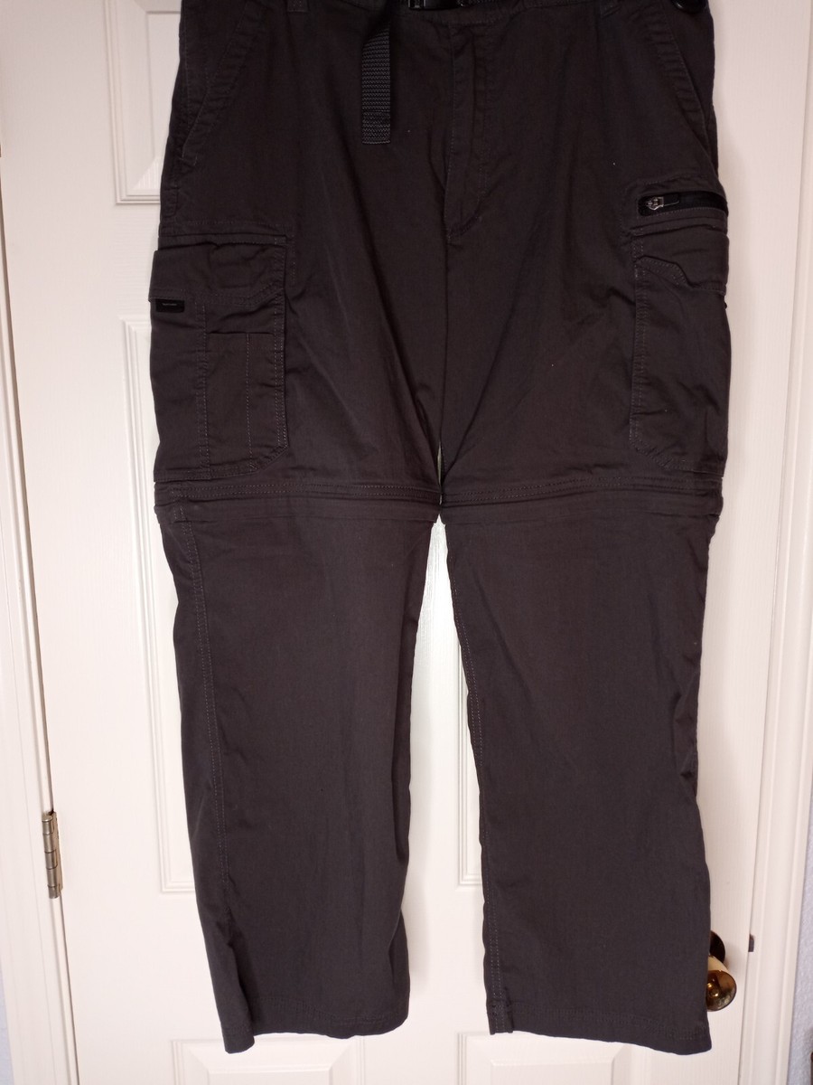 Pantalon Convertible BC Clothing Homme – Cargo Randonnée, Taille XL (38x30), Bleu