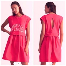 NEW Anthropologie Daily Practice Gardenia Muscle Tank Twofer Dress Size SP pink