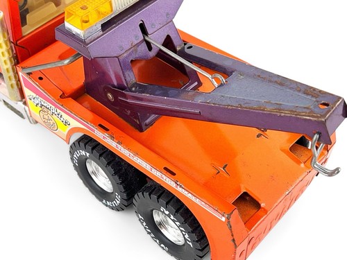 Vintage Nylint Toys Big Pumpkin Orange Wrecker Pressed Steel Tow Truck Ford 16" - Picture 7 of 16