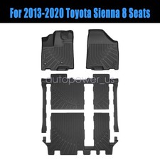 For 2013-2020 Toyota Sienna 8 Seats Tpe Floor Matstrunk Cargo Liner All Weather