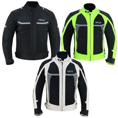B.O.S Herren Motorrad jacke Biker Motorrad Textiljacke mit Protektoren Neu