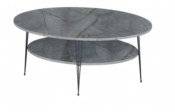 Moderner Grauer Couchtisch Aus Holz Mit Stilvollem Design-image