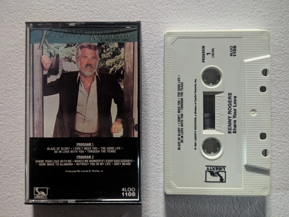 KENNY ROGERS Cassette Tape Lot of 6: Greatest Hits, Ten Years Of Gold, Duets + 3 - Imagem 4 de 4
