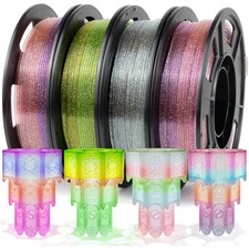Rapid Gradient Clear PETG Filament 1.75mm, 4 Colors Bundle for Vibrant Prints