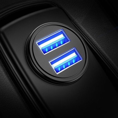 Flush Fit Metal Dual Port Car Charger