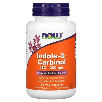 NOW FOODS Indol-3-Carbinol 200 mg (Indol-3-Carbinol, Zellgesundheit) 60 vegetari - Bild 1 von 3