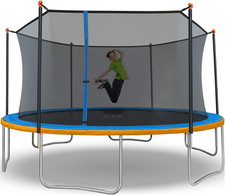 15FT Outdoor Trampoline with Safety Net - Fun  Secure Jumping Experience 