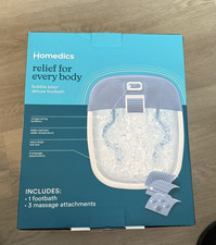 Homedics Bubble Bliss Deluxe Foot Bath Heated Massaging Foot Spa NEW