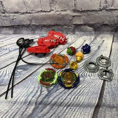 Beyblade Burst Lot w/ Launchers & Parts   Mixed Tops Bundle   Tomy Hasbro